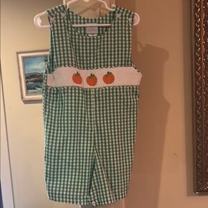 Green Gingham Pumpkin Kids Costume